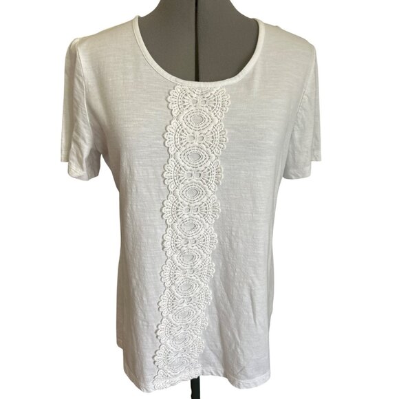 Coral Bay Bundle Of 3 Med Short Sleeve Tops Floral & Embroidered Everyday Wear - Picture 6 of 7